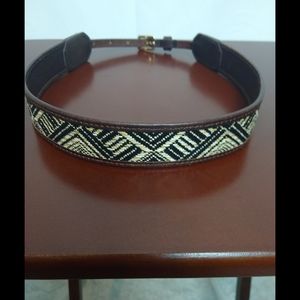 Tory Burch Woven Straw Belt